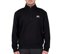 Sweater ALPHA INDUSTRIES "ALPHA Men - Sweatshirts Half Zip SL" Gr. XS, schwarz (black) Herren Sweatshirts (55646608-XS)