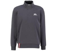 Alpha Industries Half Zip Sweater SL Sweatshirt für Herren Vintage Grey