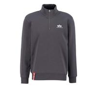 Alpha Industries Half Zip Sweater SL Sweatshirt für Herren Vintage Grey