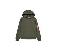 Alpha Industries Herren 3D Small Logo Hoody, Dark Olive, L