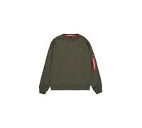 Sweatshirt ALPHA INDUSTRIES "3D Small Logo Sweater" Gr. XL, grün (dark olive) Herren Sweatshirts (45242433-XL) dark olive
