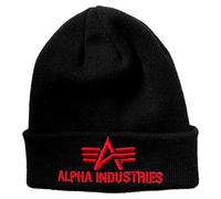Alpha Industries 3D Beanie black/red
