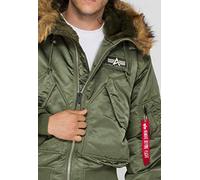 Alpha Industries 45/P Hooded Fliegerjacke Größe M Olivgrün