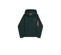 Alpha Industries Regular Fit Hoodie mit Logo-Patch in Petrol, Größe S