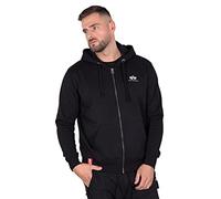 Alpha Industries Kapuzensweat Basic Zip‑Hoody Small Logo Schwarz Größe L
