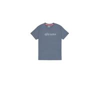 Alpha Industries Herren T-Shirt Label denim blue M