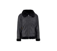 ALPHA INDUSTRIES Jacke Herren Umlegekragen Mikrofaser schwarz, L