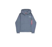 Alpha Industries Backprint Hoodie Größe L Blau