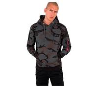 Alpha Industries Back Print Hoody black camo L
