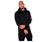 Alpha Industries Herren Back Print Hoody Kapuzensweat Für Kapuzenpullover, Schwarz, M EU