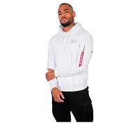 Alpha Industries Herren Back Print Hoody Kapuzensweat Für Kapuzenpullover, Weiß, M EU