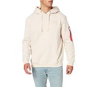 ALPHA INDUSTRIES Herren Back Print Hoody Kapuzensweat Kapuzenpullover, Jet Stream White/White, XL