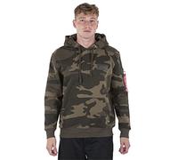 ALPHA INDUSTRIES Herren Back Print Hoody Kapuzensweat Kapuzenpullover, Olive Camo, S