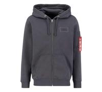 Alpha Industries Herren Back Print Zip Hoody Kapuzensweat Für Kapuzenpullover, Vintage Grey, M EU