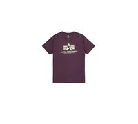 T-Shirt ALPHA INDUSTRIES "Basic BL T-Shirt", Herren, Gr. L, lila (plum), Obermaterial: 100% Baumwolle, Shirts T-Shirt (67020515-L) plum