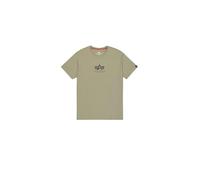 Alpha Industries T-Shirt Basic T ML - Rundhals, 100% Baumwolle - Herren L Olivgrün