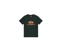 Alpha Industries T-Shirt mit Label-Detail Modell 'BASIC' in Bottle, Größe M