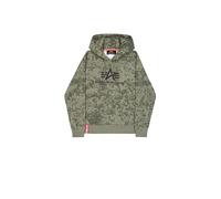 Alpha Industries - Basic Big Logo Camo Hoodie Kapuzenpullover - Forest Camo XL