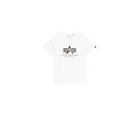 Alpha Industries Basic Big Logo Effect Print T-Shirt Größe L Weiß