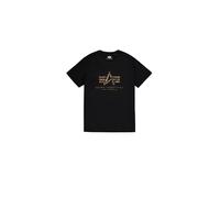 Alpha Industries Basic Big Logo Effect Print T-Shirt Größe S Schwarz
