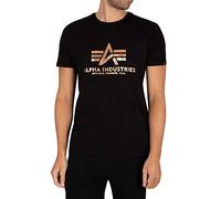 Alpha Industries Herren Basic Foil Print Für T-Shirt, Oliv, M EU