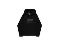Alpha Industries Herren Basic Hoodie Effect Print black M