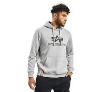 Alpha Industries Herren Basic Hoody Kapuzensweat Für Kapuzenpullover, Grey Heather (178312-17), M EU