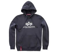 Alpha Industries Herren Basic Hoody Kapuzensweat Für Kapuzenpullover, Greyblack, M EU