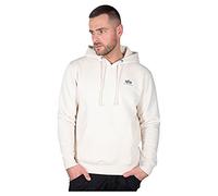 Alpha Industries Herren Basic Hoody Small Logo Kapuzensweat Kapuzenpullover, Jet Stream White, L