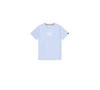 Alpha Industries T-Shirt mit Logo und Rundhalsausschnitt in Hellblau, Größe S