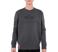 Alpha Industries Herren Sweater Basic Logo greyblack/black S