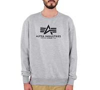 Alpha Industries Herren Basic Pullover Sweatshirt, Grey Heather, M