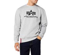 Alpha Industries Herren Basic Pullover Sweatshirt, Grey Heather, S-5XL