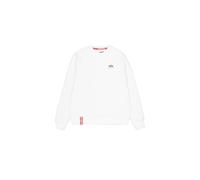 Alpha Industries Sweatshirt Basic Sweater small Logo Weiß, 80% Baumwolle, bedruckt, Herren Gr. XL