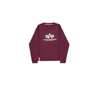Alpha Industries Sweatshirt mit Label-Print in Bordeaux, Größe XXL