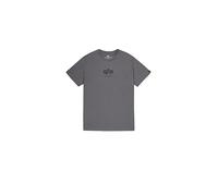T-Shirt ALPHA INDUSTRIES "Basic T-Shirt ML", Herren, Gr. XL, schwarz (grauschwarz, schwarz), Obermaterial: 100% Baumwolle, Shirts T-Shirt (21454358-XL) grauschwarz, schwarz