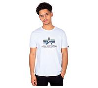 Alpha Industries Herren T-Shirt Basic Logo Rainbow Reflective white XXL