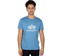 Alpha Industries Herren Basic T-Shirt, Blickdicht, Airforce Blue, S