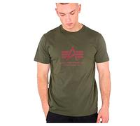 Alpha Industries Herren Basic T-Shirt, Dark Green, S