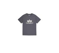 Alpha Industries T-Shirt mit Logo und Rundhalsausschnitt in Anthrazit, Größe XXL