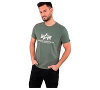 Alpha Industries Herren Basic T-Shirt, Grün, L