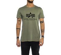 Alpha Industries Herren Basic T-Shirt,Grün (Olive 11), Large