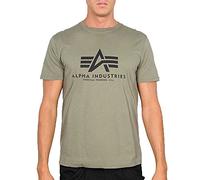 Alpha Industries Herren Basic T-Shirt,Grün (Olive 11), Medium