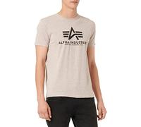 Alpha Industries Herren Basic T-Shirt, Hazel Melange, S