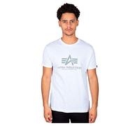 Alpha Industries Tshirt Basic (Baumwolle) jet stream weiss/schwarz Herren, Größe L