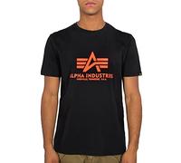 ALPHA INDUSTRIES Herren Basic T-Shirt Neon Print Kurzarm Shirt