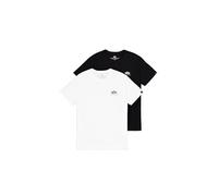 Alpha Industries T-Shirt mit Logo und Rundhalsausschnitt – Schwarz – Größe XXL