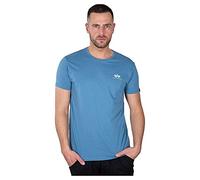 Alpha Industries Herren Basic T Small Logo T-Shirt, Blickdicht, Airforce Blue, XL