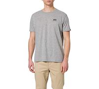 Alpha Industries Herren Basic T Small Logo T-Shirt, Blickdicht, Grey Heather