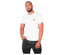 Alpha Industries Herren Basic T Small Logo T-Shirt, Blickdicht, White, XL EU
